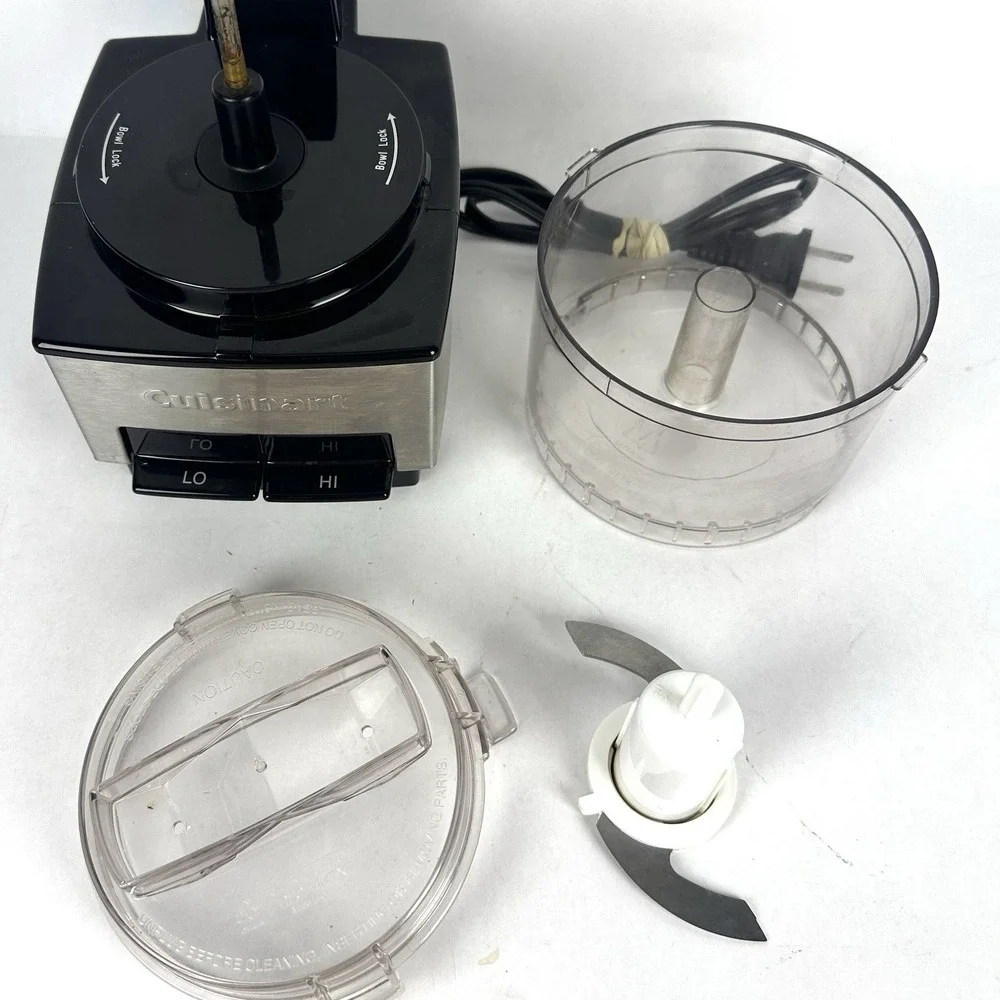Cuisinart Mini Prep DLC-1SS Food Processor Black & Stainless 2.5 Cup TESTED